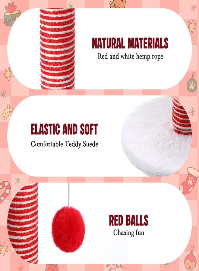 Vertintong 28 Pack Christmas Cat Toys Set Kitten Scratching Post Interactive Cats Spring Ball Toy Santa Hat Scarf Mouse Xmas Stocking Bag Gift for Cat Lovers Indoor Kittens Photo Props - Image 5